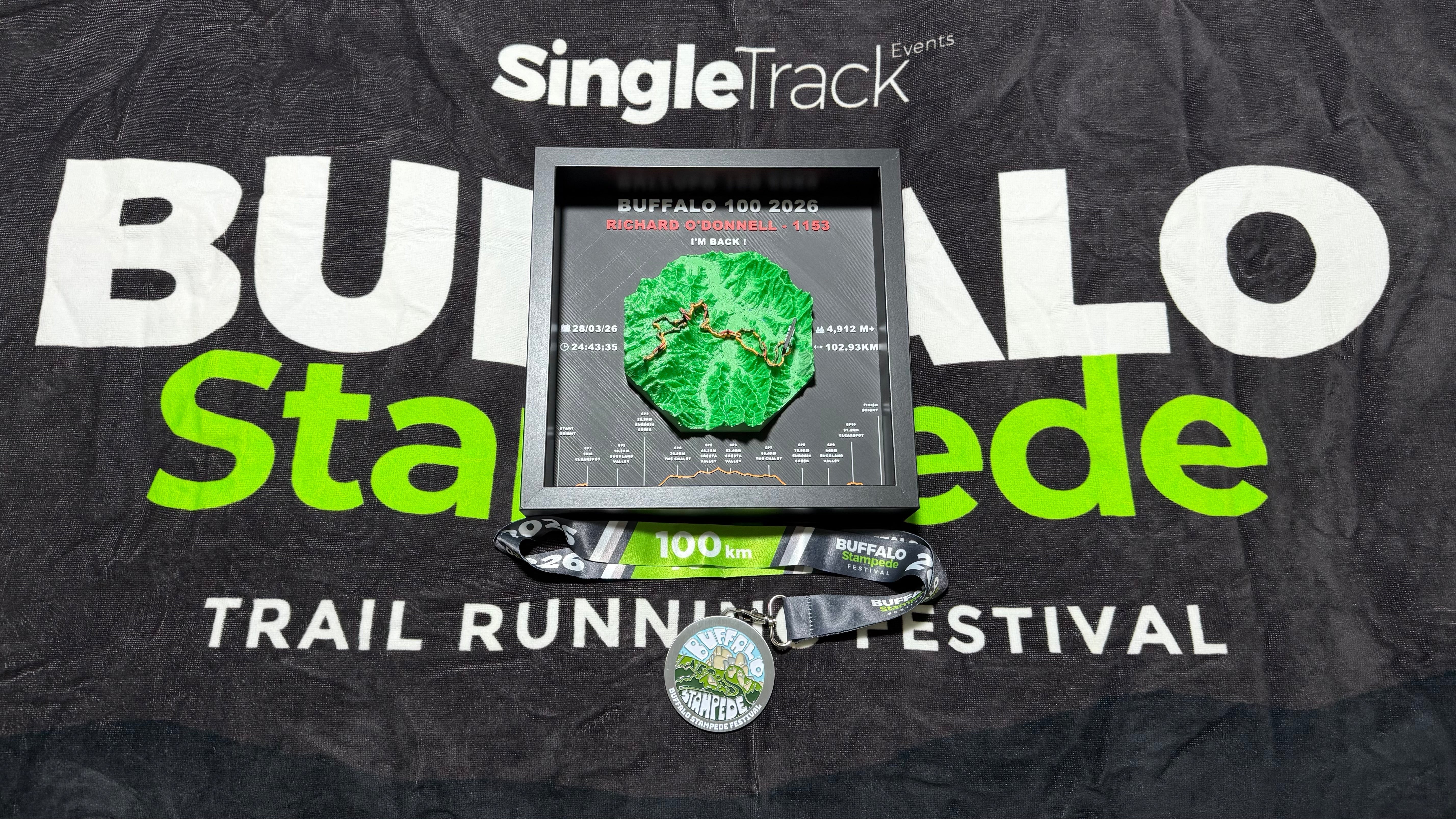 Buffalo Stampede journey represented through a meaningful Track3D commemorative piece.